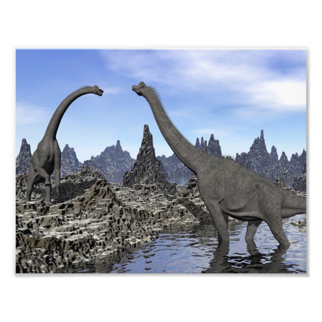 Impression Photo dinosaures de Brachiosaurus - rendu 3D (Devant)