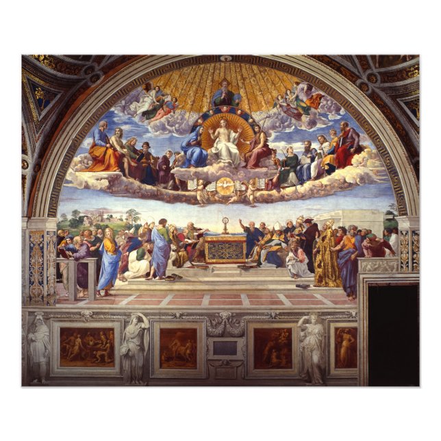 Impression Photo Disputation du Saint Sacrement par Raphael (Devant)