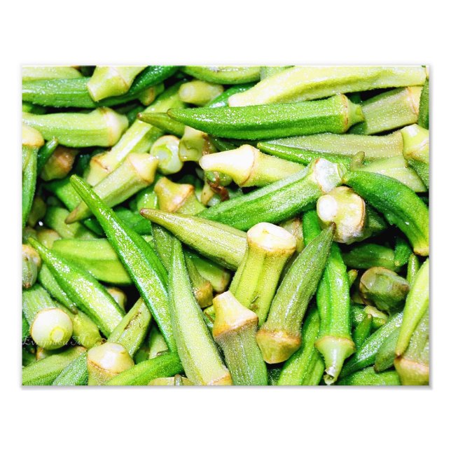 impression photo d'okras green légumes (Devant)