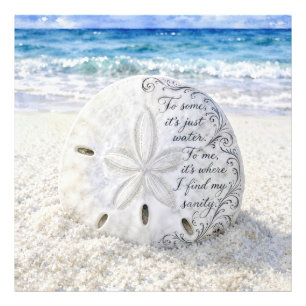 Impression Photo Dollar de Sable avec Citation Inspirante
