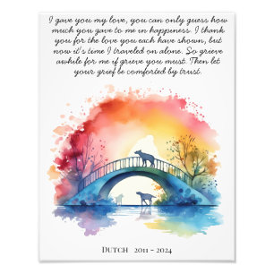 Impression Photo Don de chien Memorial animal de compagnie perte de