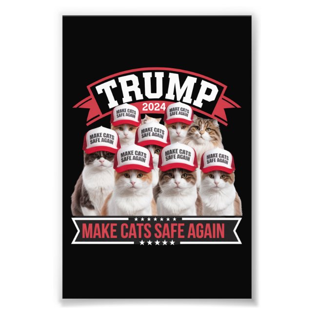 Impression Photo Donald Trump sécurise à nouveau les chats lors du  (Devant)