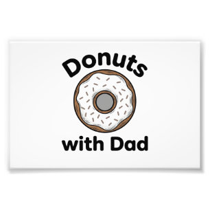 Impression Photo Donuts avec papa conception de t-shirt de beignet