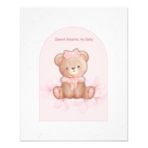 Impression Photo Douces Rêves Ours en Peluche Imprimé   Nursery pou