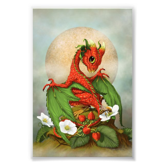 Impression Photo Dragon fraise 4x6 Imprimer (Devant)
