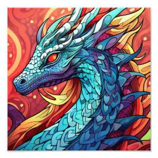 Impression Photo Dragon imaginaire coloré