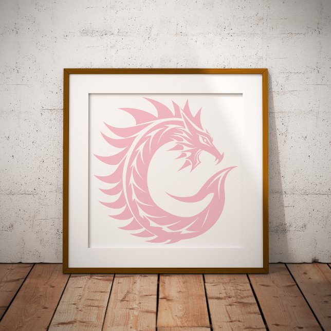 Impression Photo Dragon Styled Letter C, Dragon Alphabet, Monogram (Créateur téléchargé)