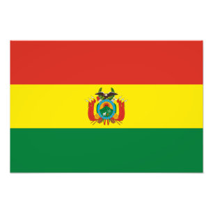 Impression Photo Drapeau de Bolivie patriotique
