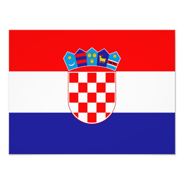 Impression Photo Drapeau de Croatie (Devant)