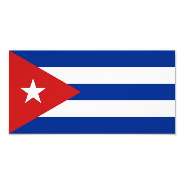 Impression Photo Drapeau de Cuba (Devant)