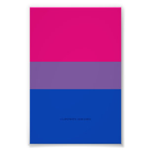 Impression Photo Drapeau de fierté bisexuelle de SlipperyJoe's coul