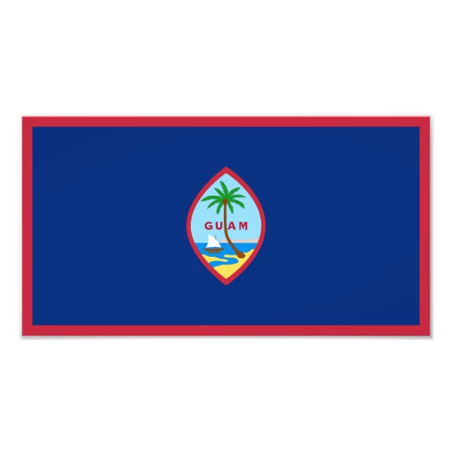 Impression Photo Drapeau de Guam (Devant)