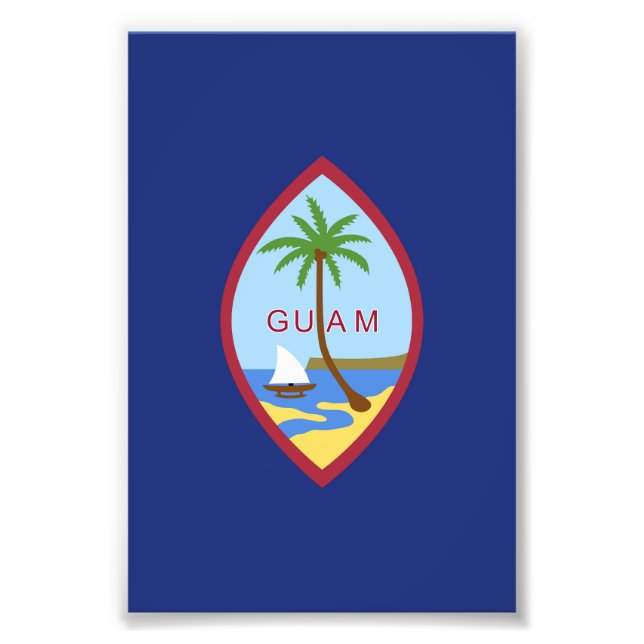 Impression Photo Drapeau de Guam (Devant)