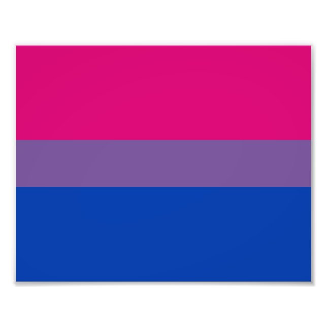 Impression Photo Drapeau de la fierté bisexuelle (Devant)