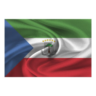 Impression Photo Drapeau de la Guinée équatoriale