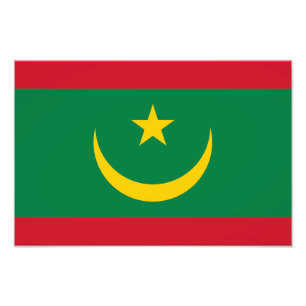 Impression Photo Drapeau de la Mauritanie