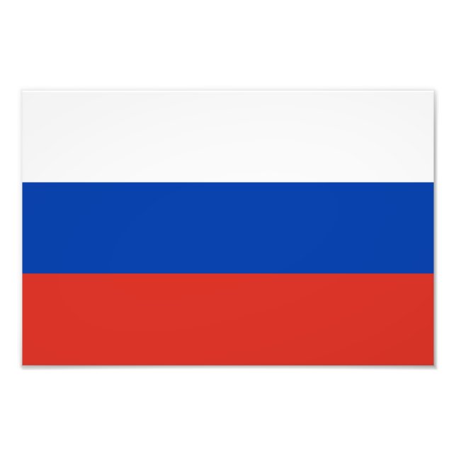 Impression Photo Drapeau de la Russie (Devant)
