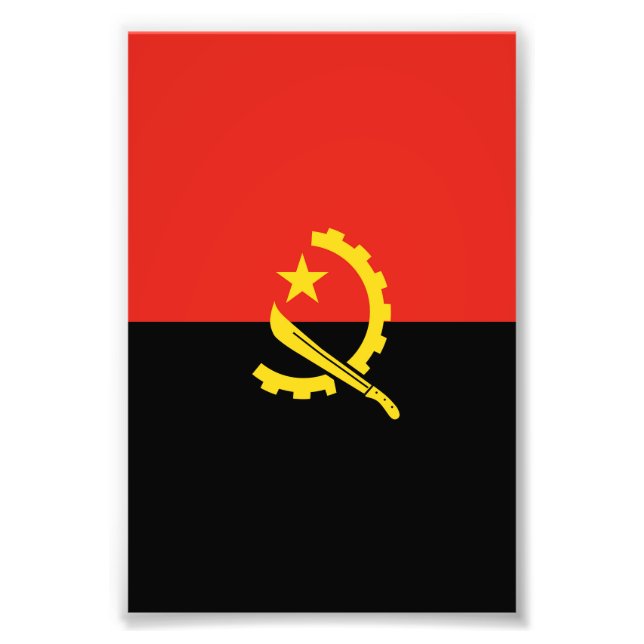 Impression Photo Drapeau de l'Angola (Devant)