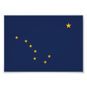 Impression Photo Drapeau de l'État d'Alaska