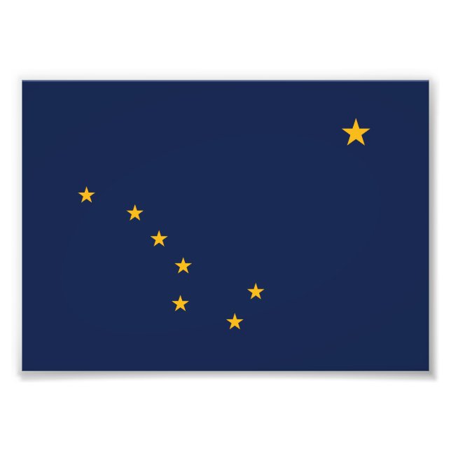 Impression Photo Drapeau de l'État d'Alaska (Devant)
