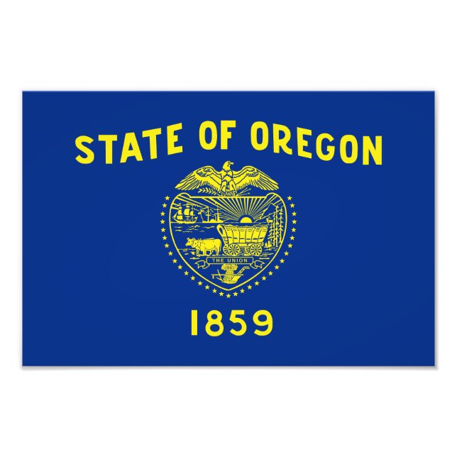 Impression Photo Drapeau de l'État de l'Oregon (Devant)
