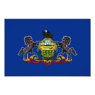 Impression Photo Drapeau de l'État de Pennsylvanie