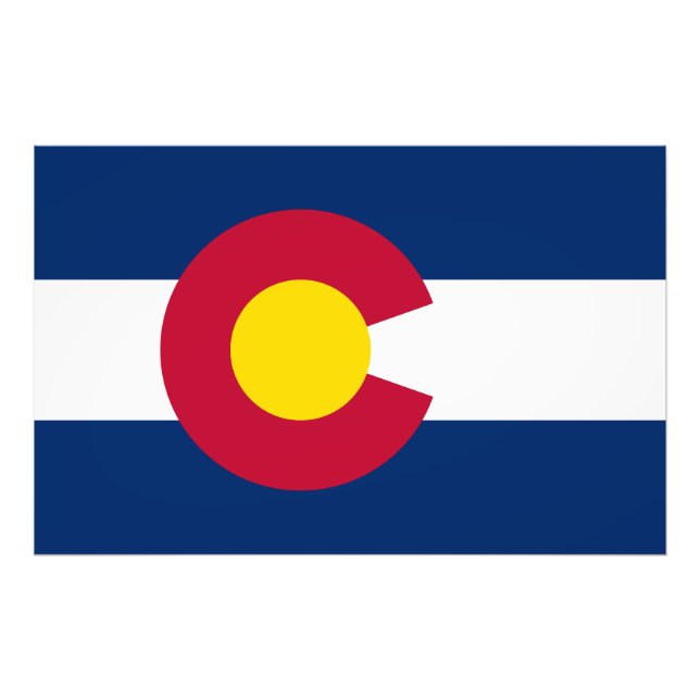 Impression Photo Drapeau de l'État du Colorado (Devant)