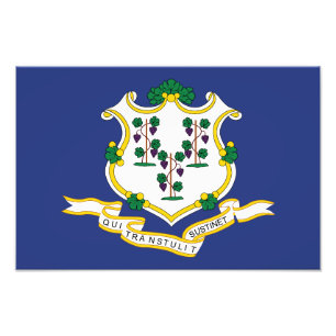 Impression Photo Drapeau de l'État du Connecticut