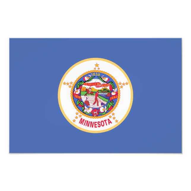 Impression Photo Drapeau de l'État du Minnesota (Devant)