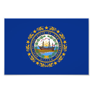 Impression Photo Drapeau de l'État du New Hampshire