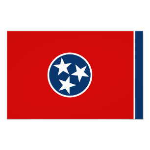 Impression Photo Drapeau de l'État du Tennessee