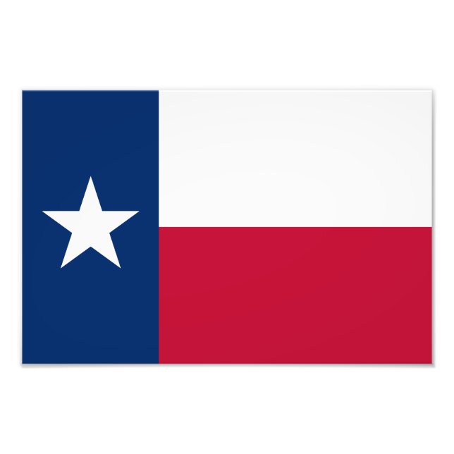 Impression Photo Drapeau de l'État du Texas (Devant)