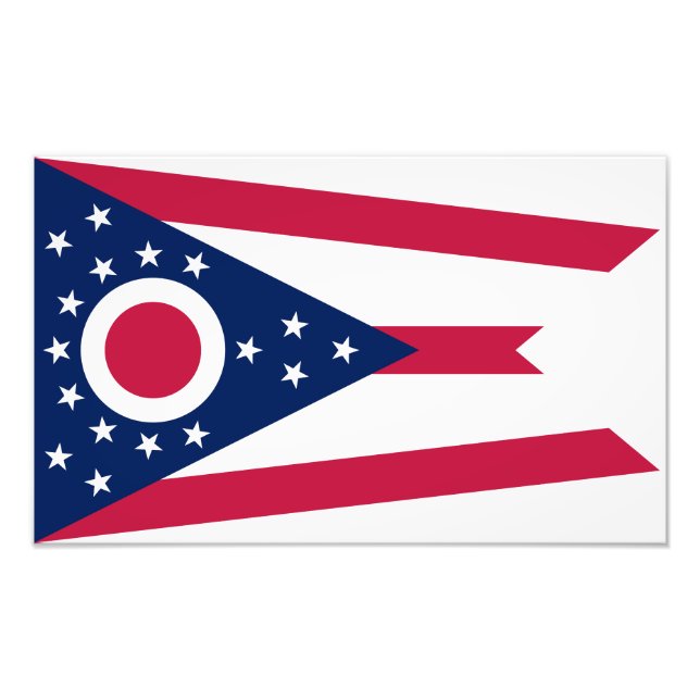 Impression Photo Drapeau de l'Ohio (Devant)
