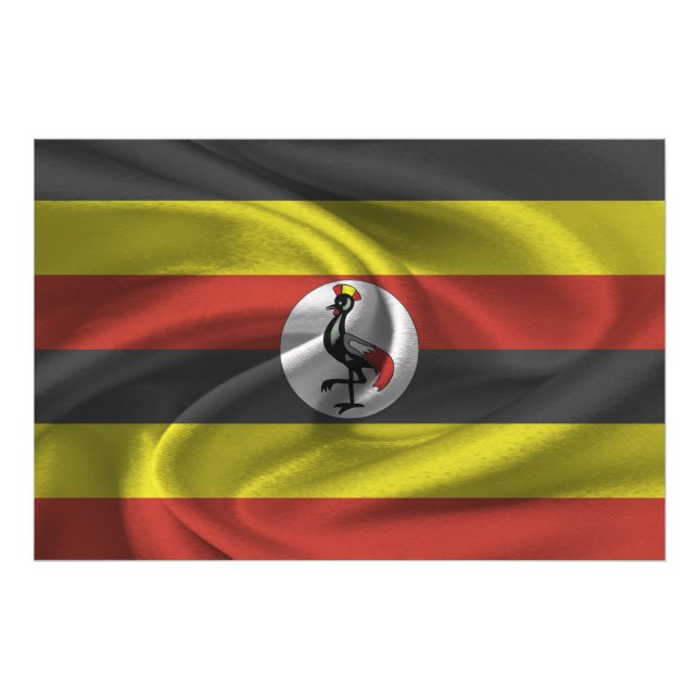 Impression Photo Drapeau de l'Ouganda (Devant)