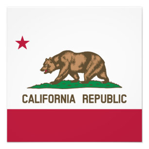 Impression Photo Drapeau de l'ours de la République de Californie C