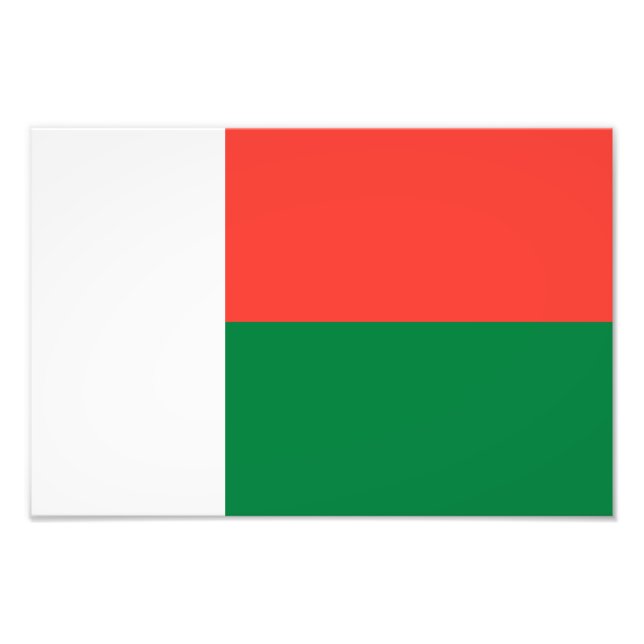 Impression Photo Drapeau de Madagascar (Devant)
