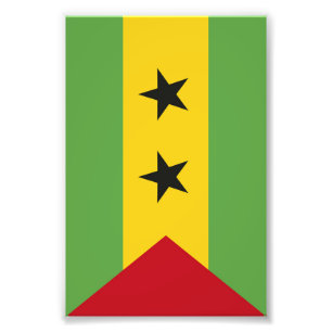 Impression Photo Drapeau de Sao Tomé-et-Principe