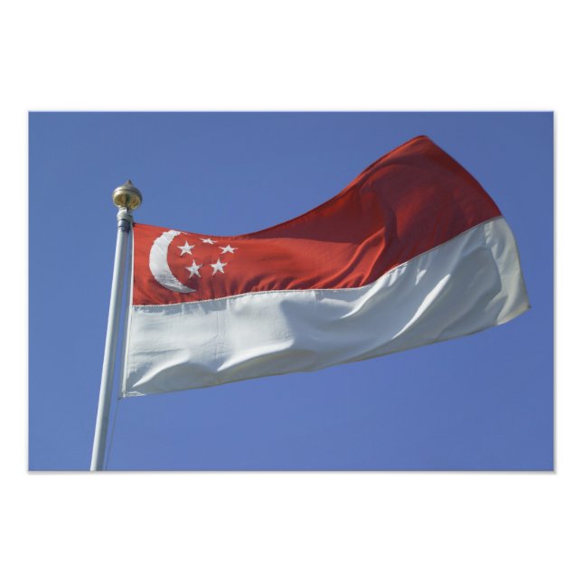 Impression Photo Drapeau de Singapour (Devant)