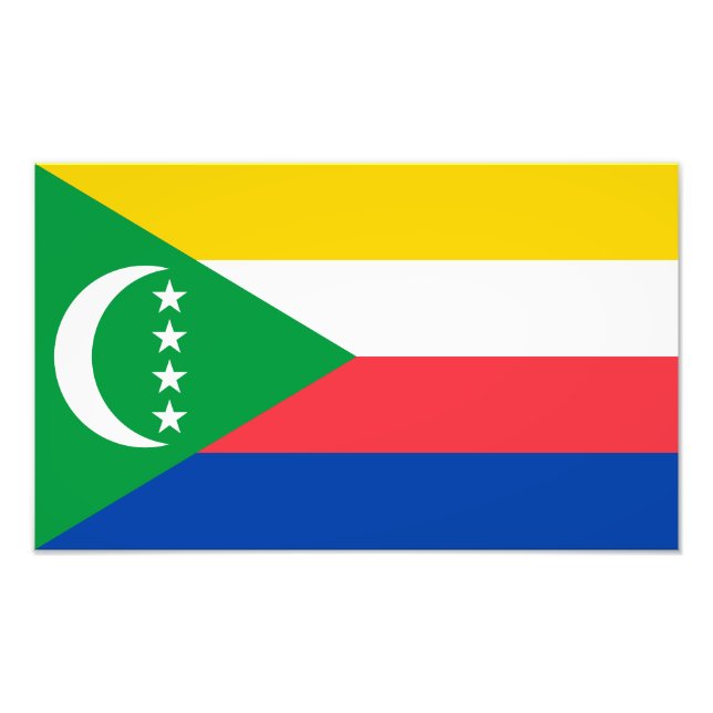 Impression Photo Drapeau des Comores (Devant)
