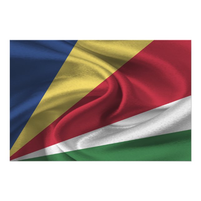 Impression Photo Drapeau des Seychelles (Devant)