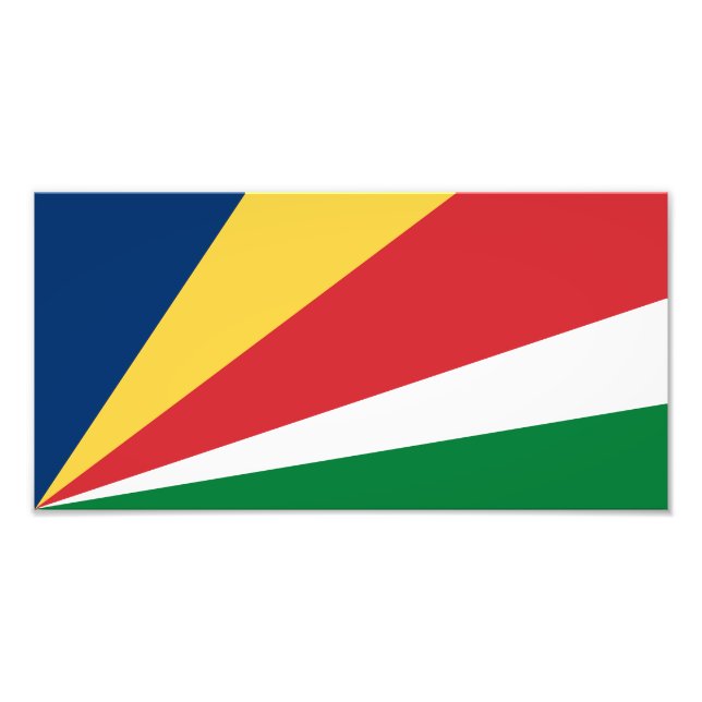 Impression Photo Drapeau des Seychelles (Devant)