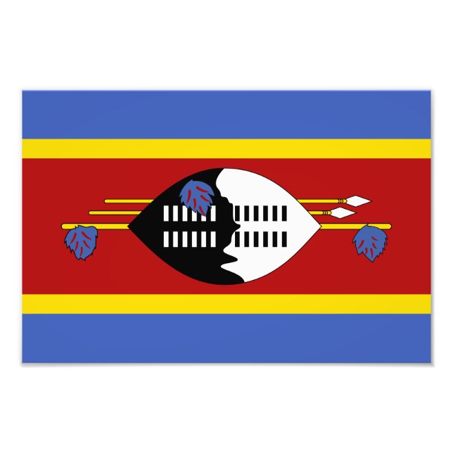Impression Photo Drapeau d'Eswatini (Devant)