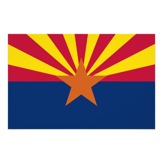Impression Photo Drapeau d'État de l'Arizona (Devant)