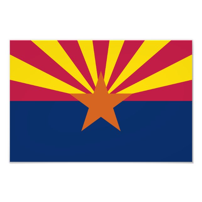 Impression Photo Drapeau d'État de l'Arizona (Devant)