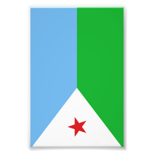 Impression Photo Drapeau Djibouti