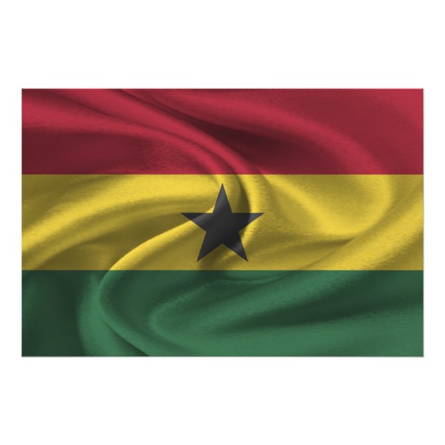 Impression Photo Drapeau du Ghana (Devant)
