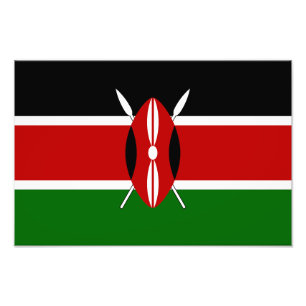 Impression Photo Drapeau du Kenya