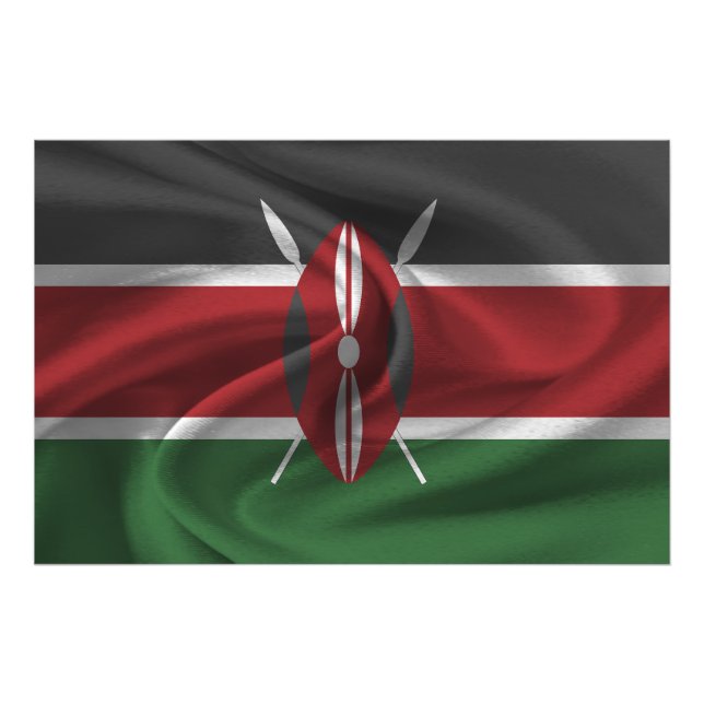 Impression Photo Drapeau du Kenya (Devant)