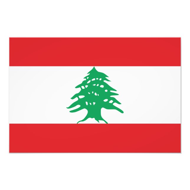 Impression Photo Drapeau du Liban (Devant)