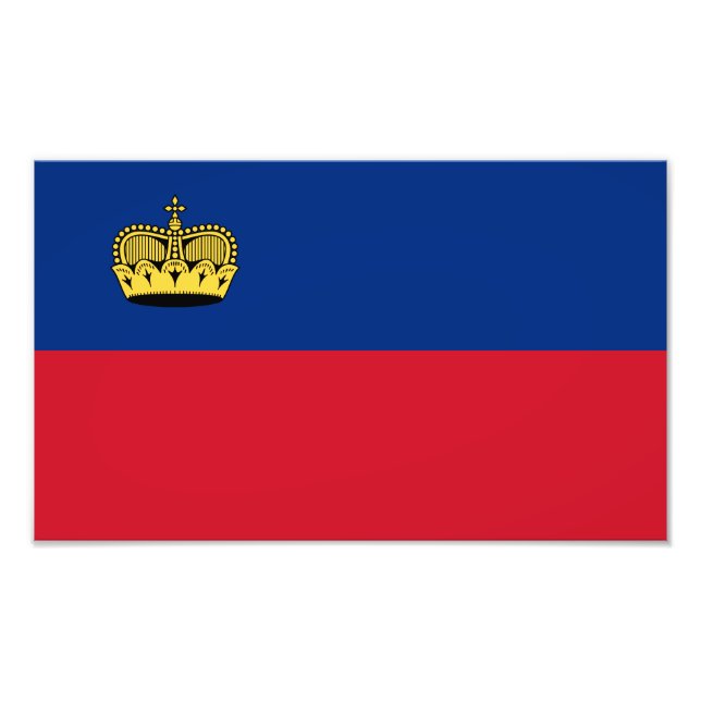Impression Photo Drapeau du Liechtenstein (Devant)